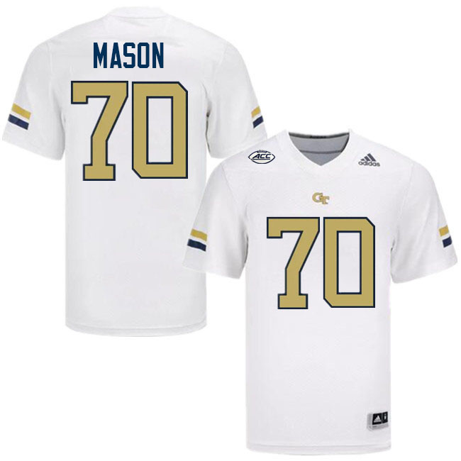 Shaq Mason Georgia Tech Jerseys,Georgia Tech Yellow Jackets College Football Uniforms-White